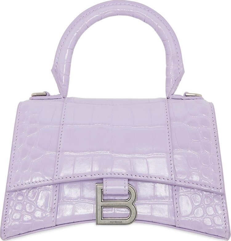 

Сумка Balenciaga XS Hourglass Top Handle Bag Lilac, фиолетовый