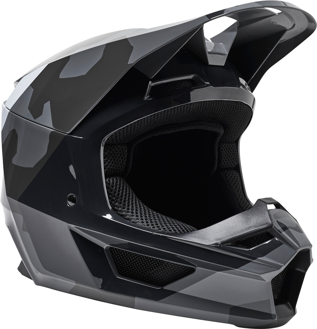 цена Шлем FOX V1 BNKR для мотокросса, черный/камуфляжный
