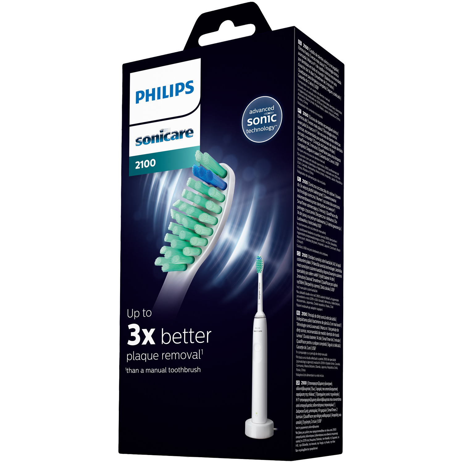 Philips Sonicare HX3651/13 звуковая зубная щетка, 1 шт. зубная щетка звуковая электрическая philips sonicare 2100 series hx3651 12