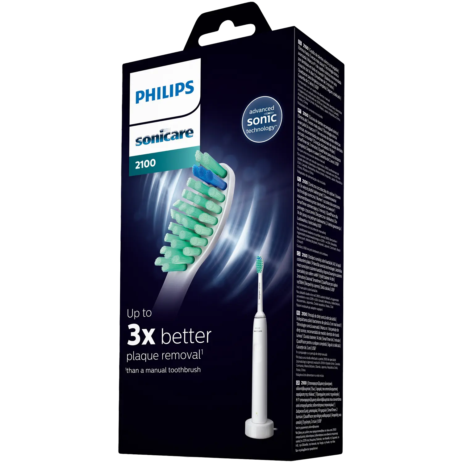 Philips Sonicare HX3651/13 звуковая зубная щетка, 1 шт. зубная щетка звуковая электрическая philips sonicare 2100 series hx3651 12