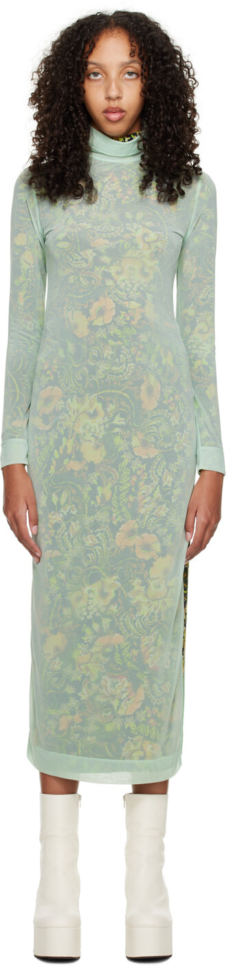 

Зеленое платье-миди Hetar Dries Van Noten