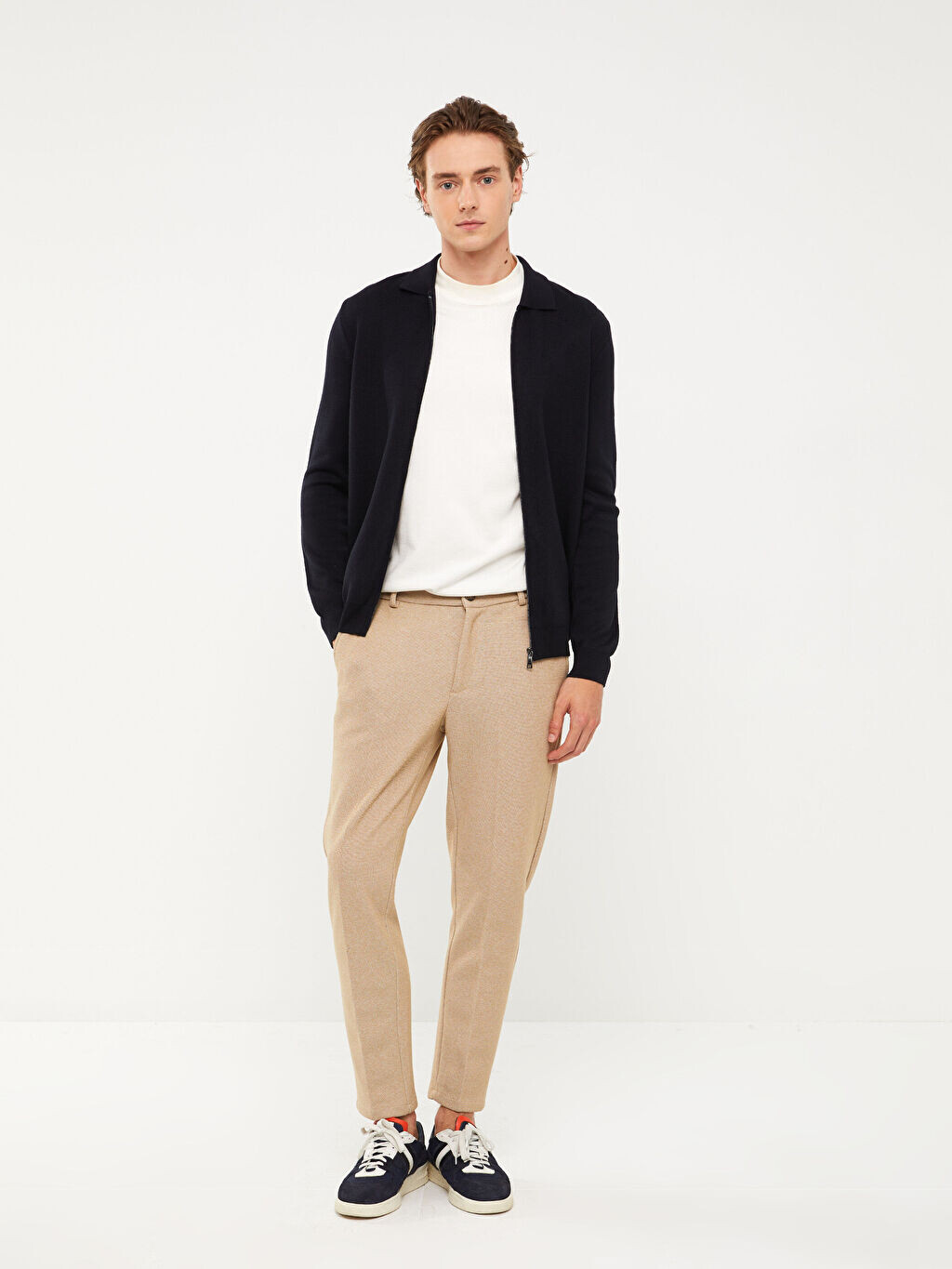 

Тонкий трикотажный кардиган Slim Fit с воротником-стойкой LCW Vision