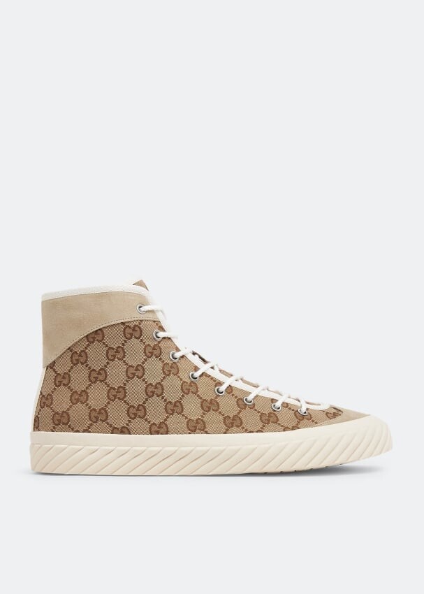 

Кроссовки GUCCI GG high-top sneakers, бежевый