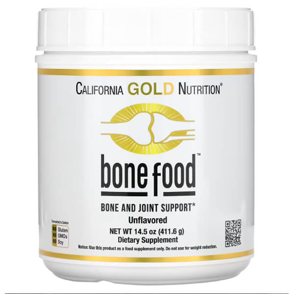Bone Food California Gold Nutrition, 411 гр bone food california gold nutrition 6 83 гр 60 пакетиков