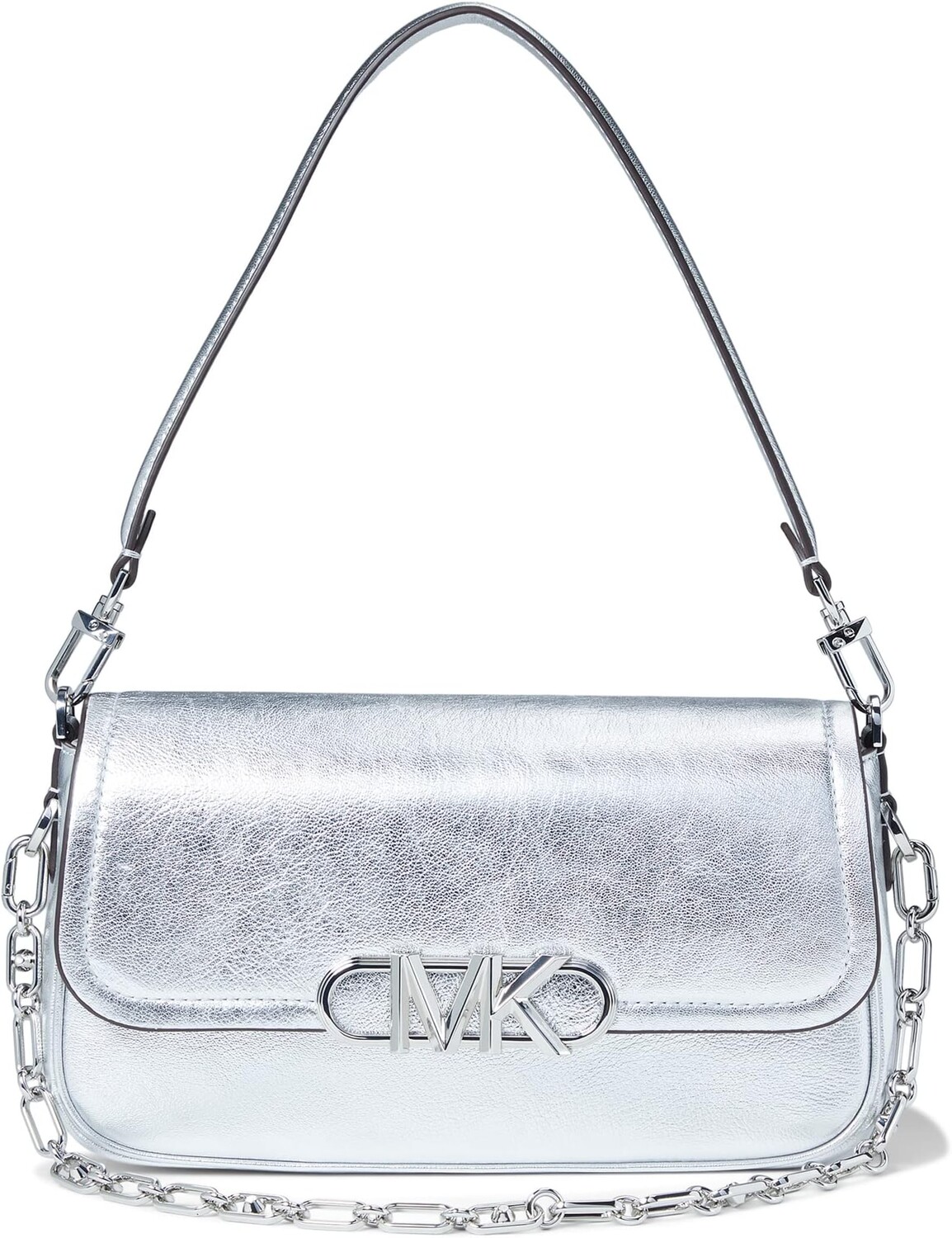 

Сумка Parker Medium Convertible Pouchette Shoulder MICHAEL Michael Kors, цвет Silver