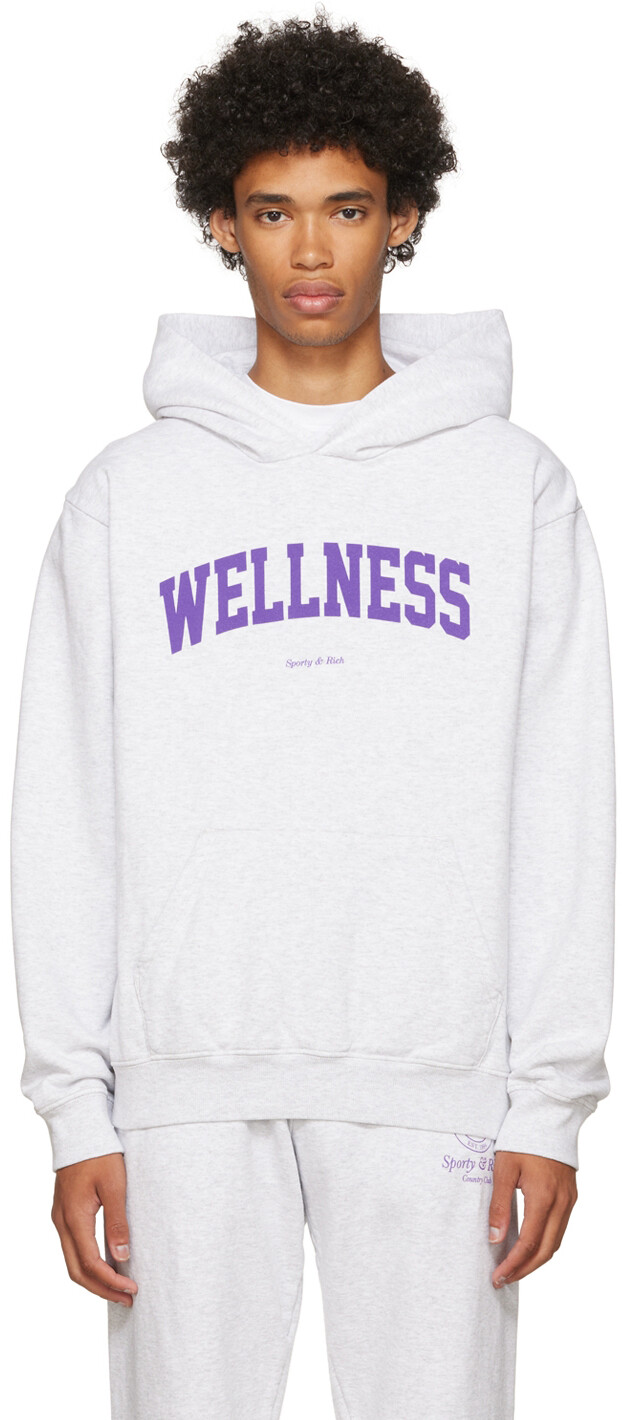 

Серая толстовка с капюшоном Wellness Ivy Sporty & Rich, Серый
