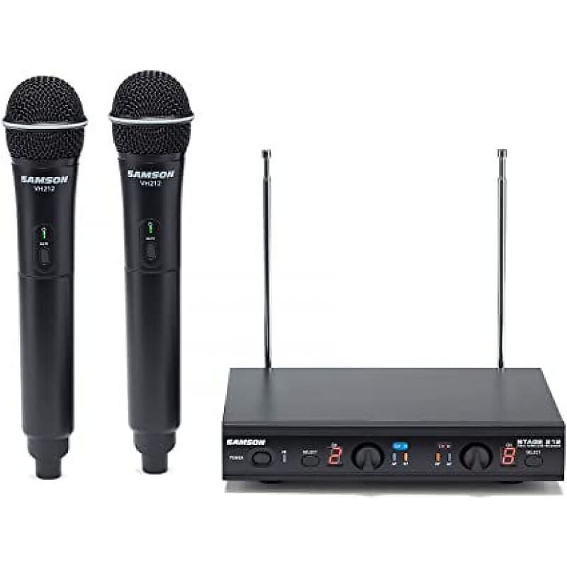 

Микрофон Samson SWS212HH-E Stage 212 Dual Frequncy Wireless Handheld Microphone System - E Band (173-198 MHz)