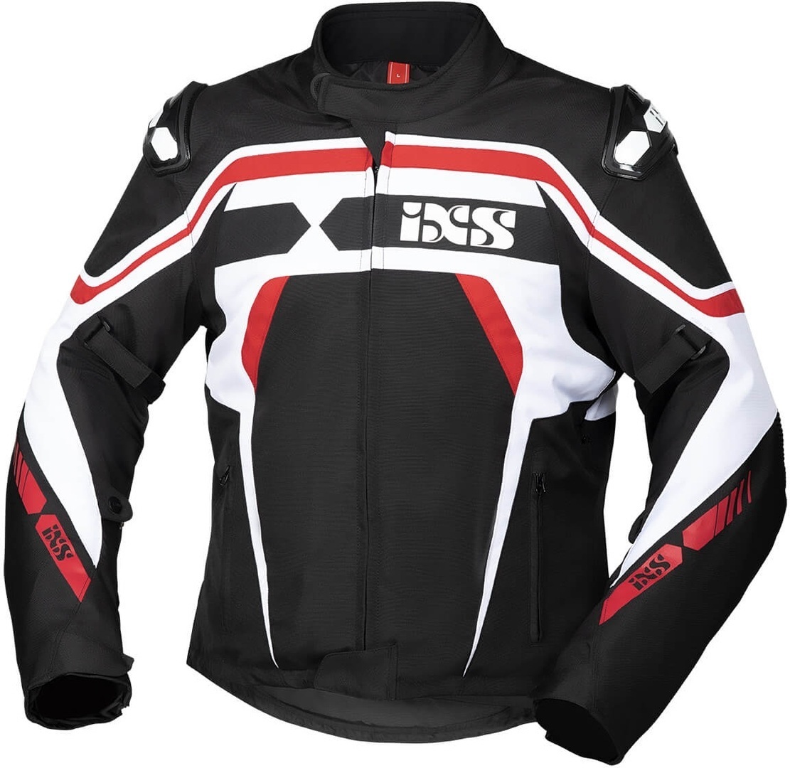 Куртка IXS Sport RS-700-ST для мотоцикла Текстильная, черно-бело-красная бандана байкера танцующие скелеты хэллоуин черно бело красная байкерская 55 х 55 см набор 5 шт