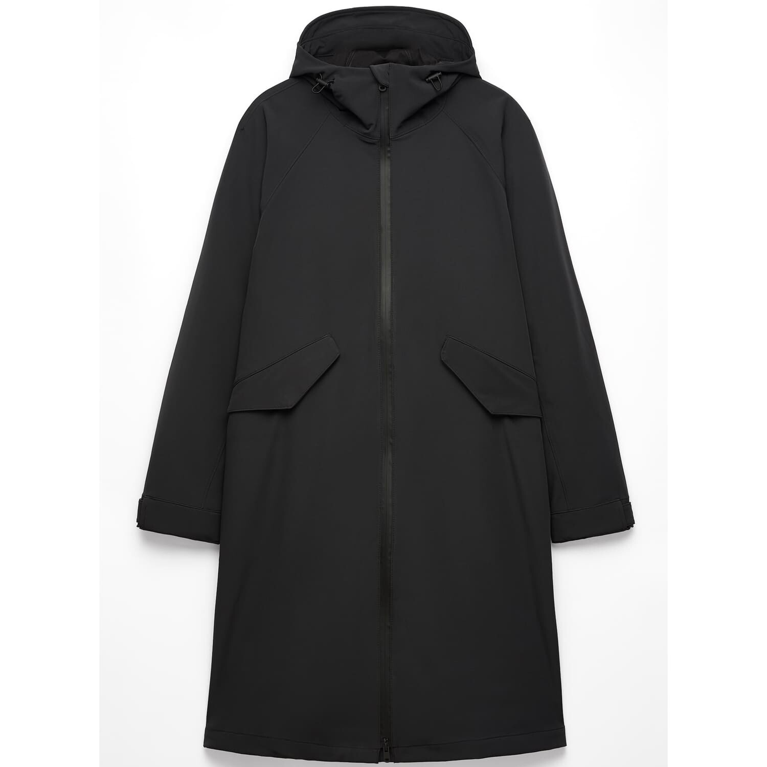 

Куртка Oysho Long 5k Water-Resistant, черный