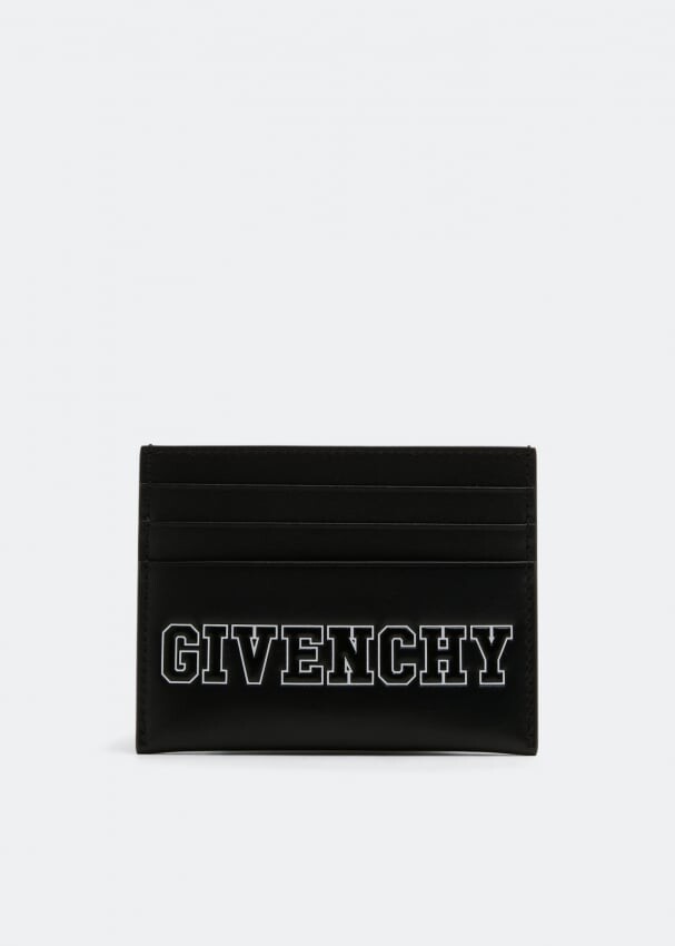 

Картхолдер GIVENCHY Logo leather cardholder, черный