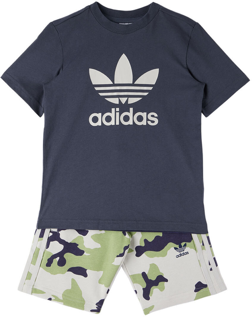 

Детский темно-синий комплект из футболки и шорт adidas Kids