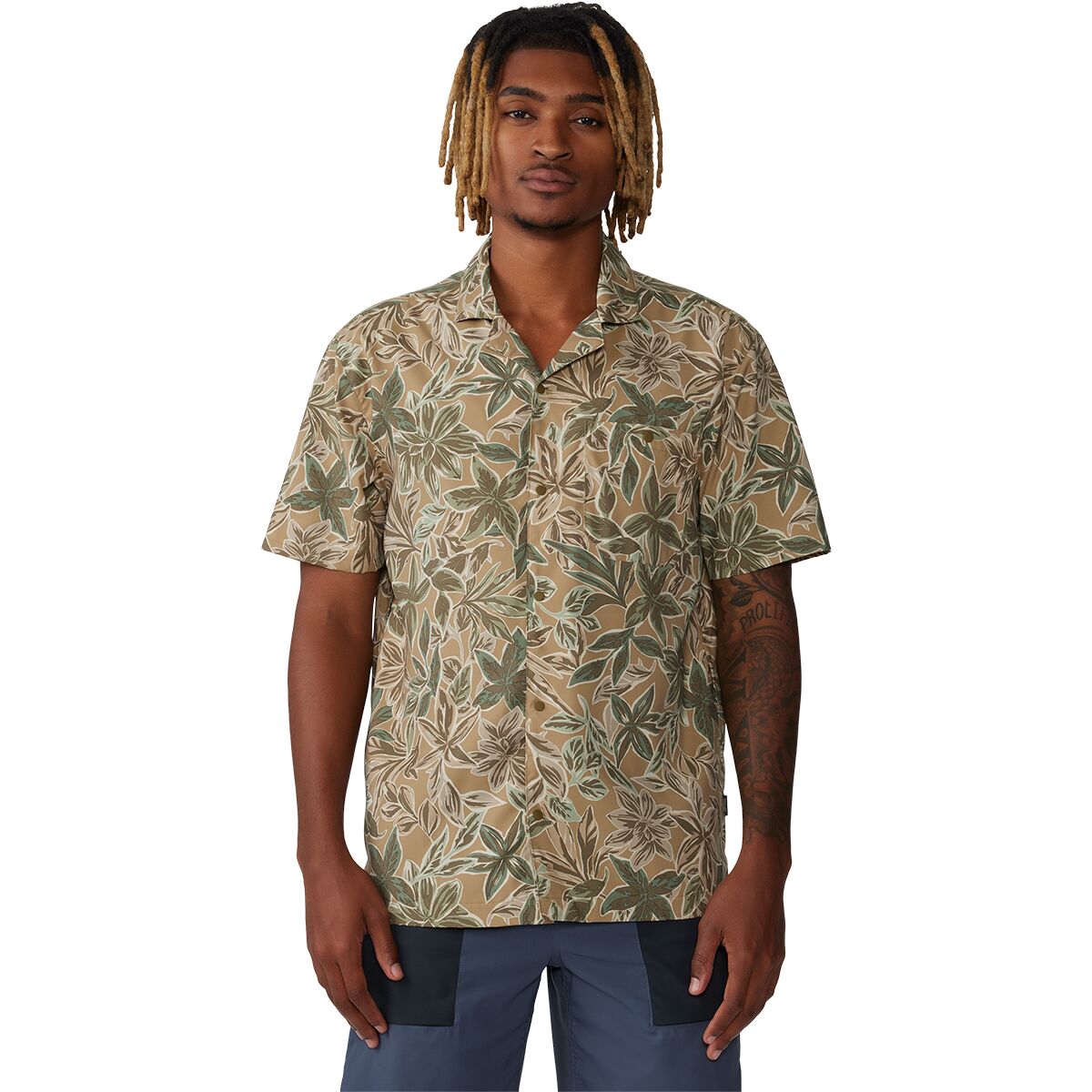 Лагерная рубашка trail sender Mountain Hardwear, цвет sandstorm floral print