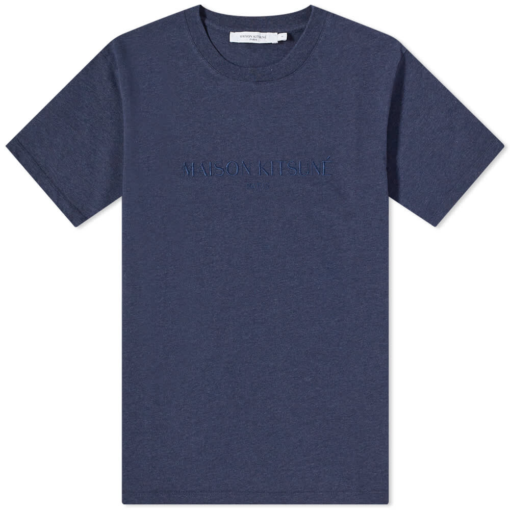 

Футболка Maison Kitsuné Paris Embroidery Logo Tee, Серый