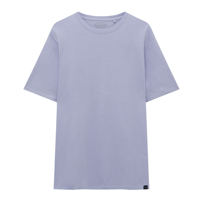 

Футболка Pull&Bear Basic Short Sleeve, лиловый