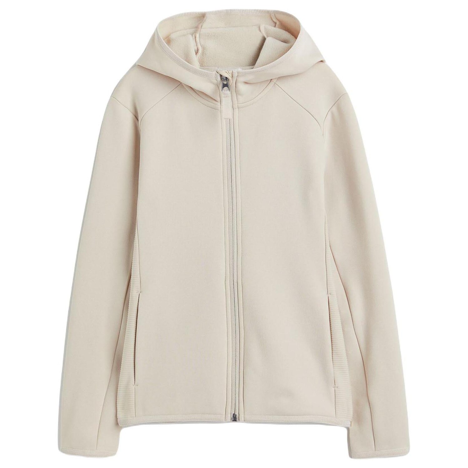 

Куртка H&M Hooded Fleece, светло-бежевый