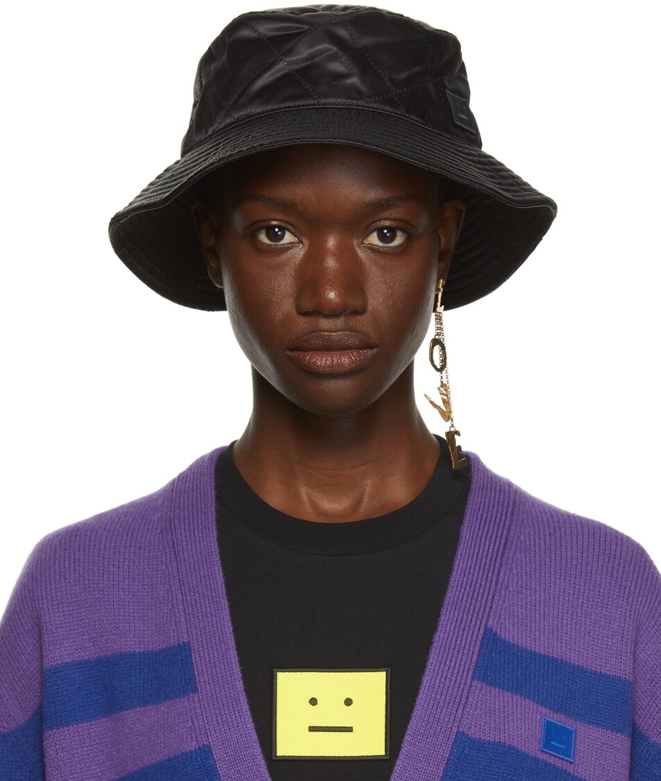 

Черная стеганая панама Acne Studios