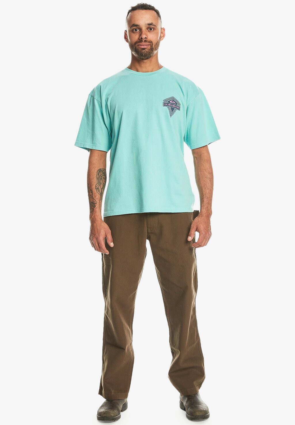 

Футболка с принтом Quiksilver, синий