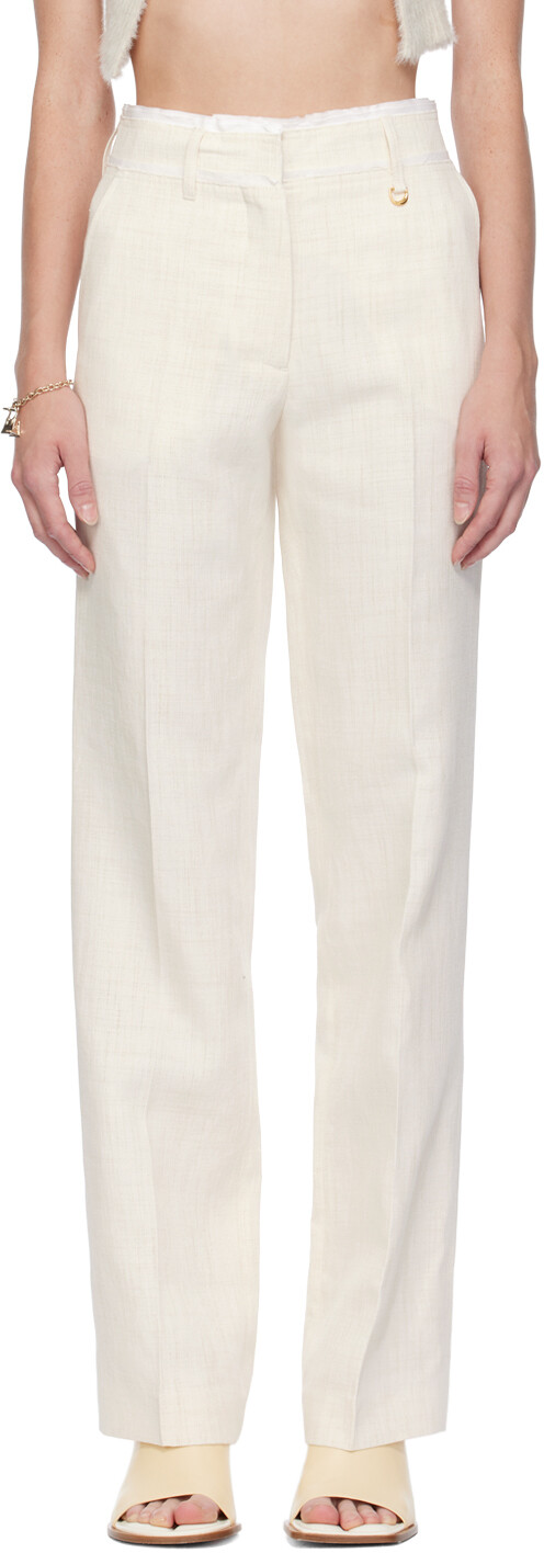 

Off-White Брюки Le Chouchou Le Pantalon Ficelle Jacquemus