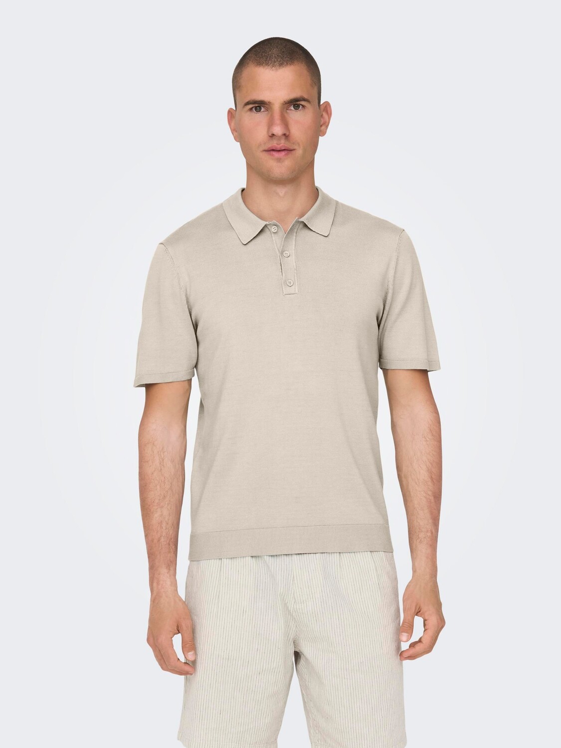 

Поло ONLY Regular Fit Einfarbiges Basic Business Shirt ONSWYLER, белый