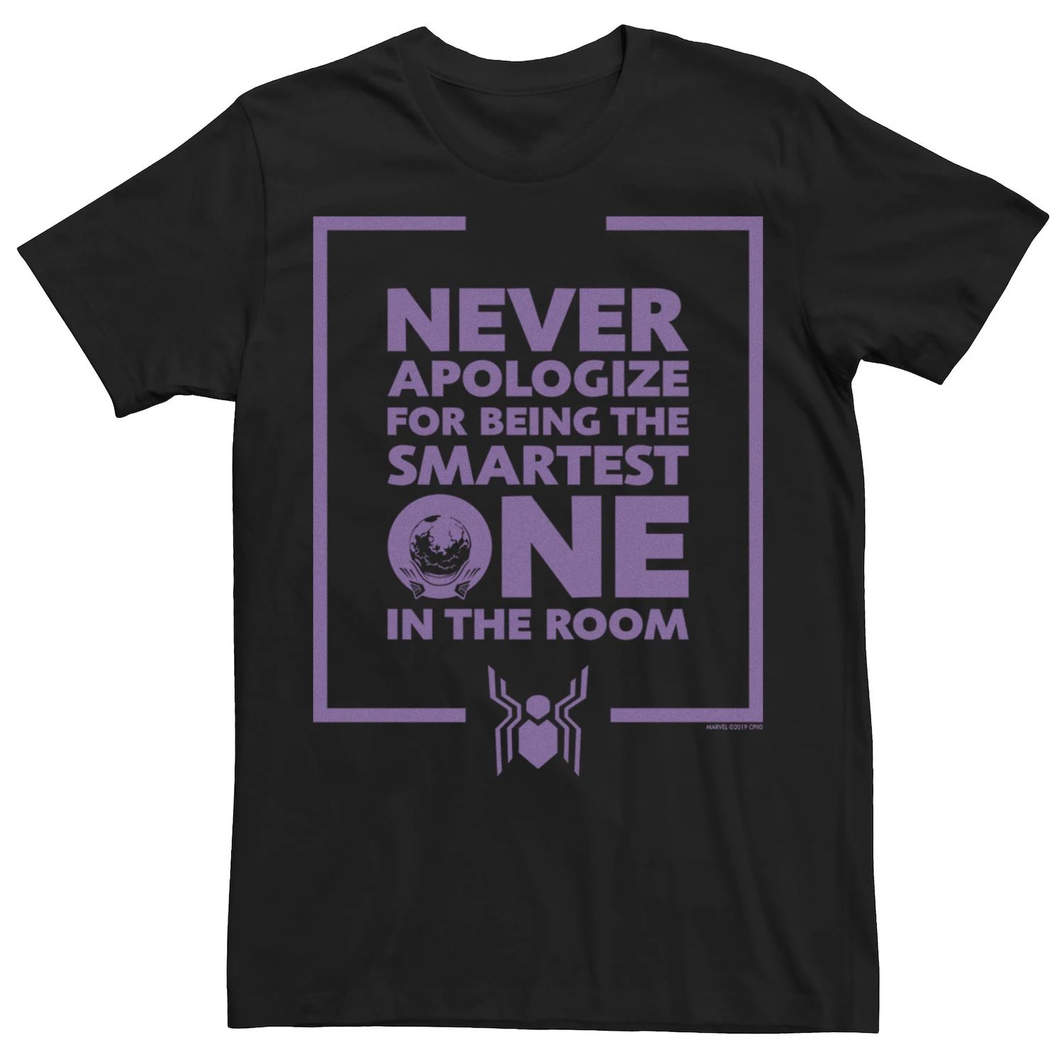 Мужская футболка с рисунком «Человек-паук Marvel вдали от дома» Mysterio «Никогда не извиняйся»