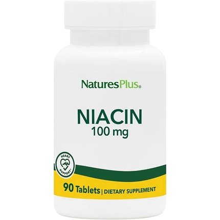 Naturesplus Ниацин 100 мг высокоэффективного витамина B3 без глютена 90 вегетарианских таблеток, Nature'S Plus naturesplus ниацин 100 мг 90 таблеток