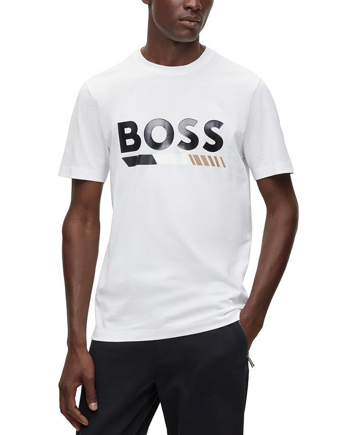 

Мужская футболка с логотипом Hugo Boss, цвет White