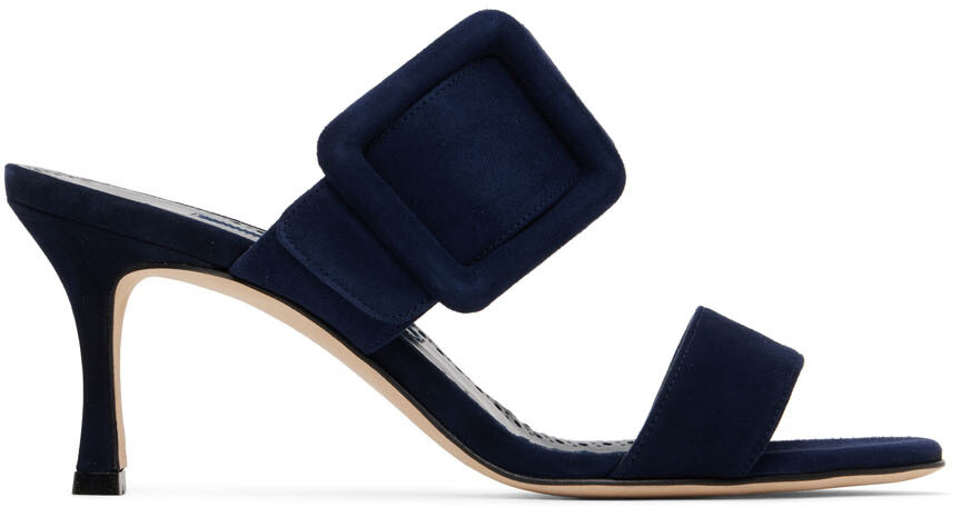 

Темно-синие мюли Gable Manolo Blahnik