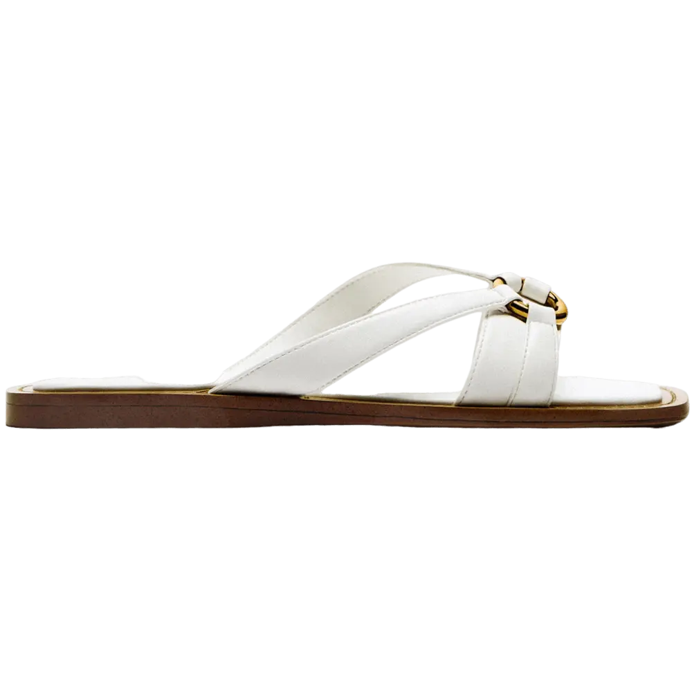 

Сандалии Zara Flat Strappy, белый