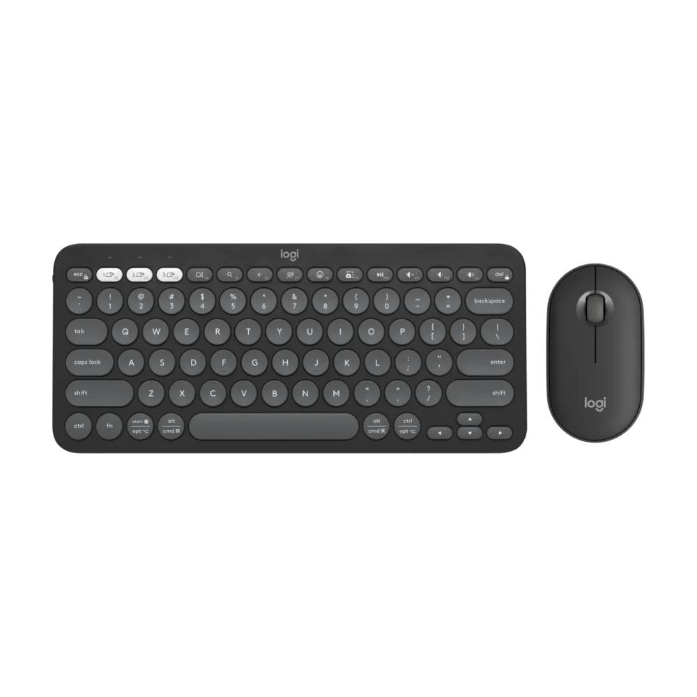 Комплект периферии Logitech PEBBLE 2 (клавиатура + мышь), черный