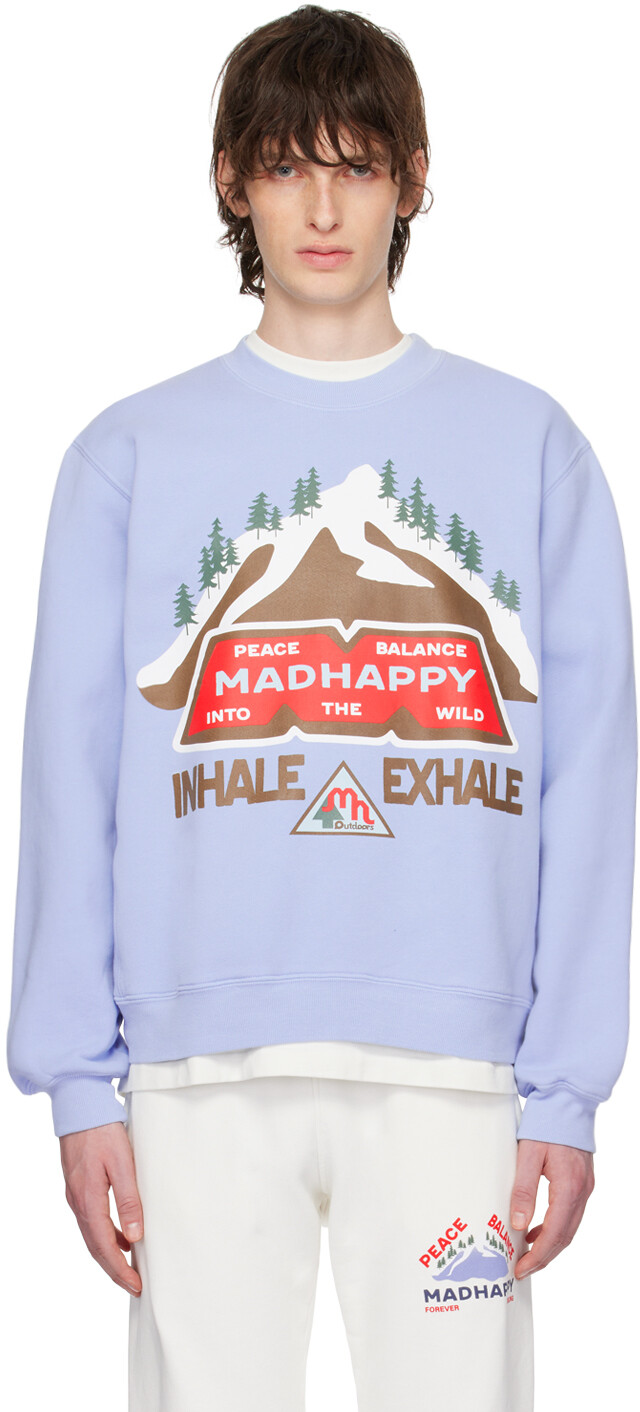 

Синяя зимняя толстовка на открытом воздухе Madhappy