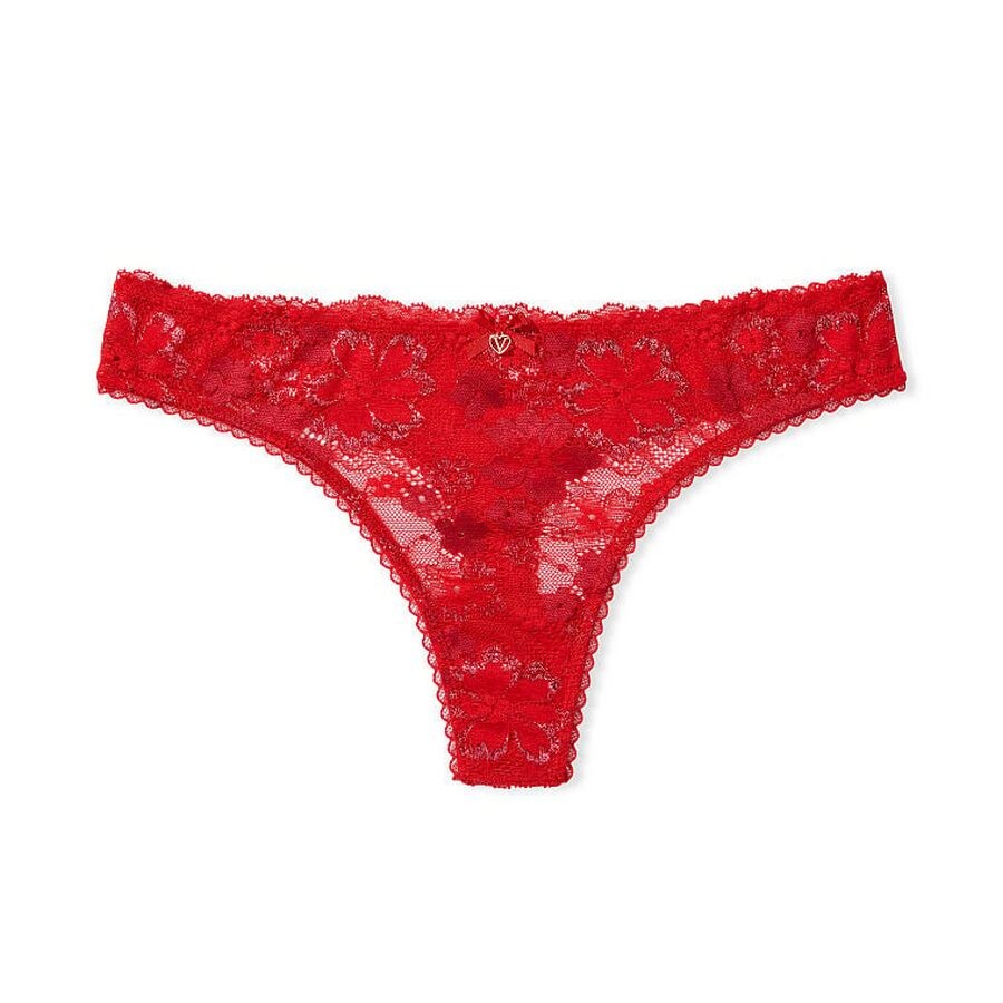 

Стринги Victoria's Secret Body By Victoria Shimmer Lace & Micro, красный