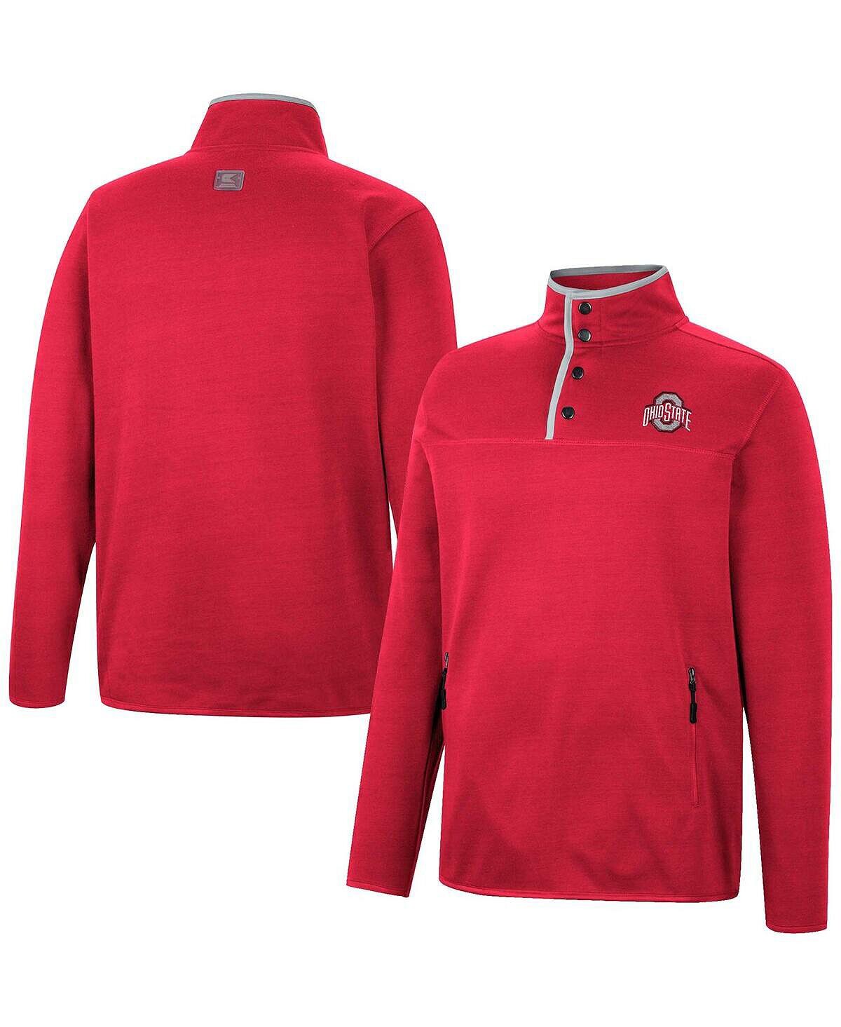 

Мужская куртка scarlet ohio state buckeyes rebound quarter-snap Colosseum