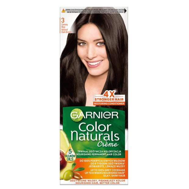 Garnier Крем-краска для волос Color Naturals Creme 3 Темно-русый крем краска для волос garnier color naturals морозный каштан тон 4 15 112 мл