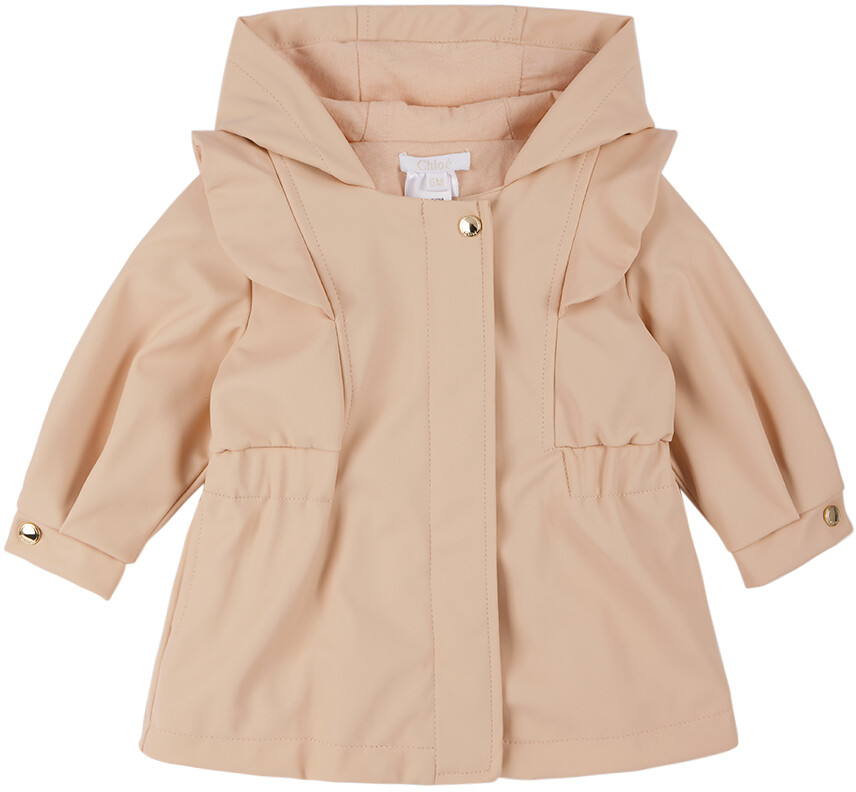 

Детское розовое дождевик с капюшоном Chloé