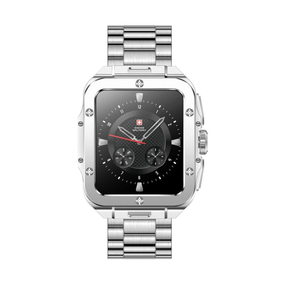 Умные часы Swiss Military Alps 2, (SM-Alps2-SLFrame-SLSteelSt), 1.85, Bluetooth, серебристый умные часы swiss military alps sm wch alps1 s gry 1 69 bluetooth серебристый