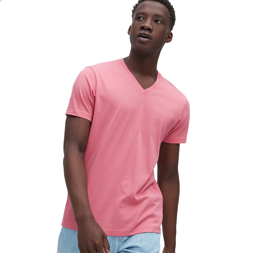 

Футболка Uniqlo Dry Color V-Neck Short-Sleeve, розовый