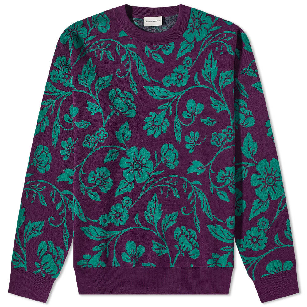 

Джемпер Drôle de Monsieur Floral Crew Knit, Фиолетовый