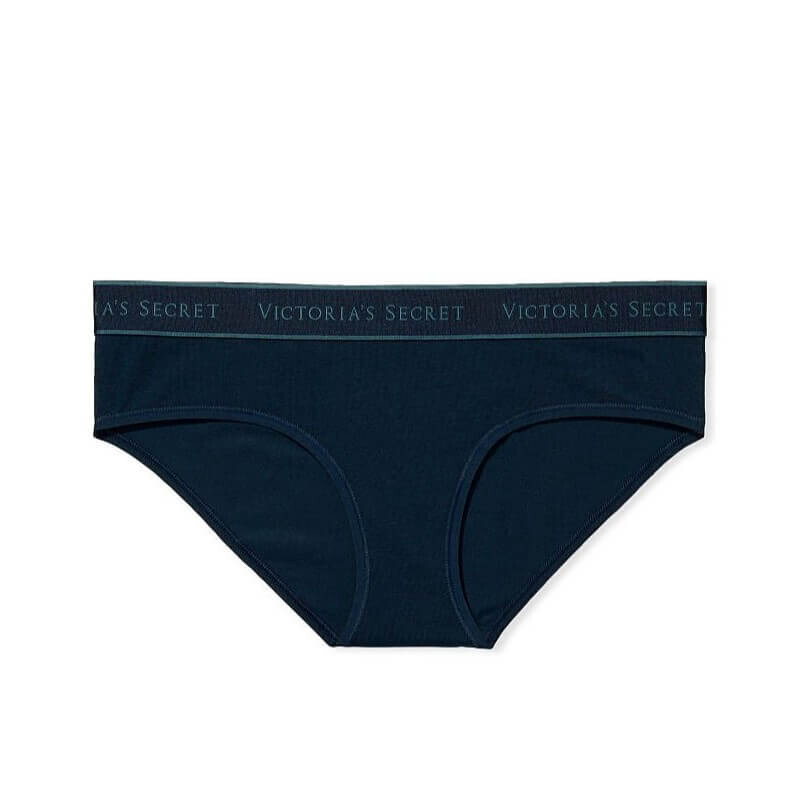

Трусики-хипхаггеры Victoria's Secret Logo Cotton, темно-синий