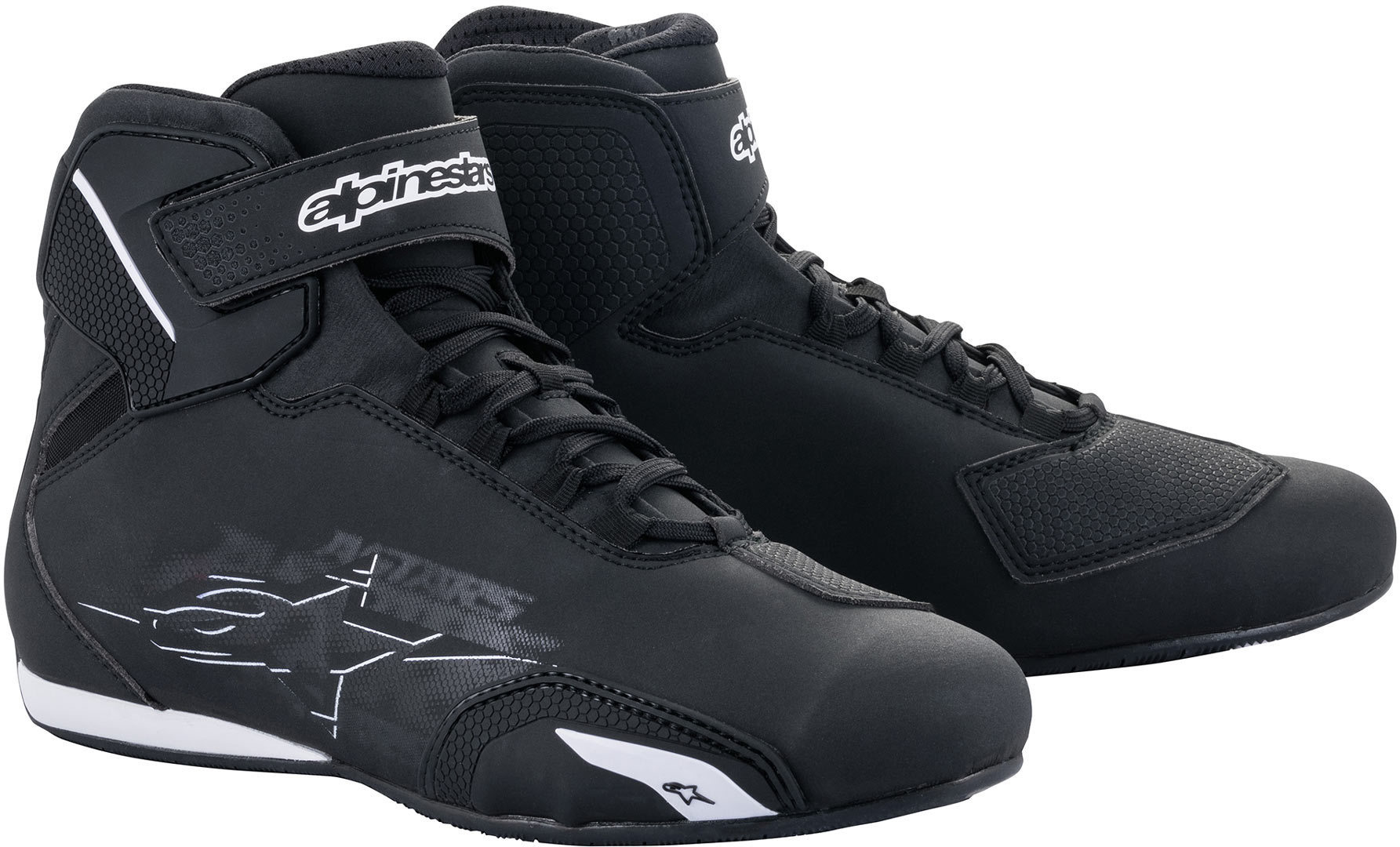 Мотоциклетные ботинки Alpinestars Sektor, черный/белый - фото