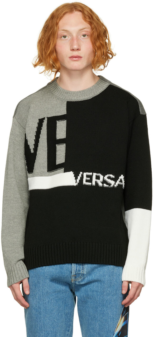 

Черный свитер интарсия Versace