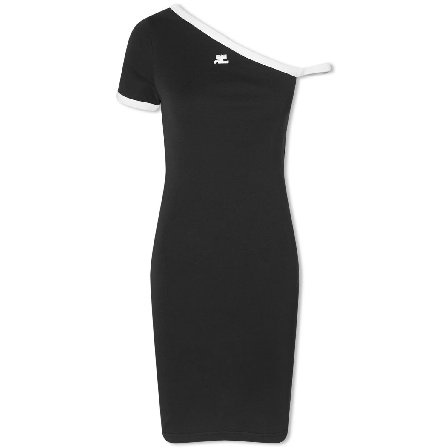 

Платье Courrèges Asymetic Contrast, черный
