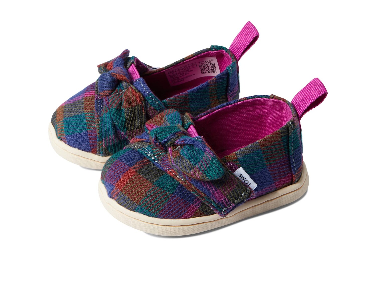 

Мокасины TOMS Kids, Tiny Plaid/Bow Alpargata
