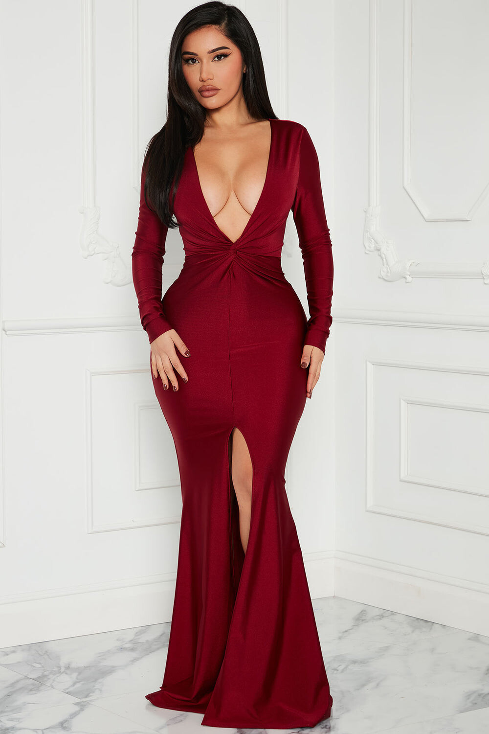 

Платье Fashion Nova DT3613, бордовый