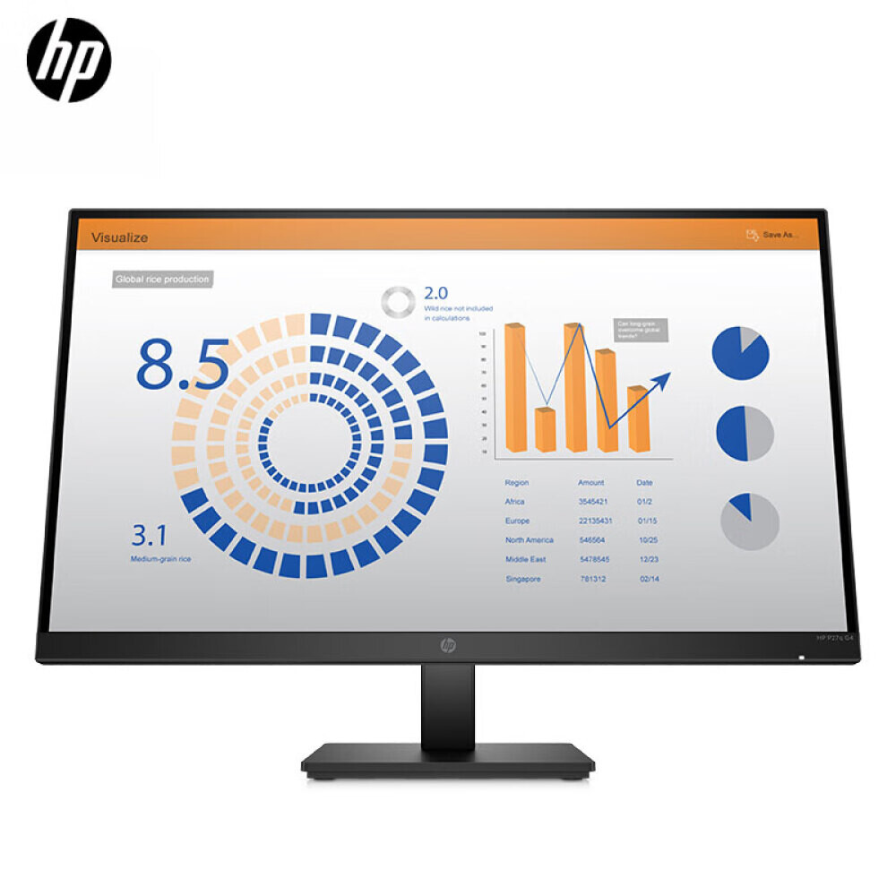 

Монитор HP P27Q G4 27" IPS 2K с узкими рамками