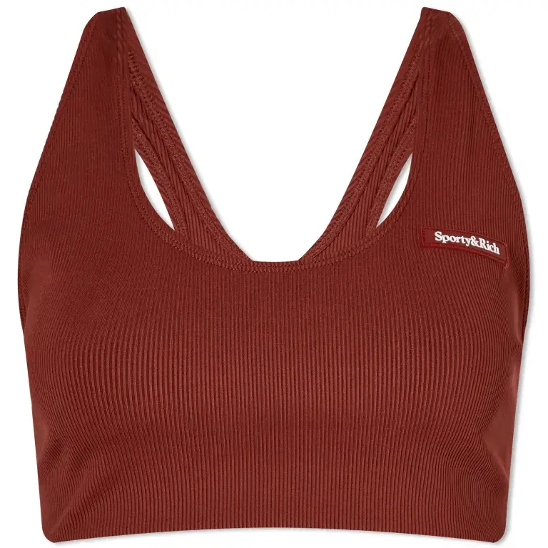 

Спортивный топ Sporty & Rich Serif Rib Sports, бордовый, Красный