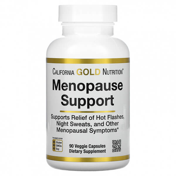 Menopause Support California Gold Nutrition, 90 капсул экстракт цветочной пыльцы california gold nutrition 90 капсул