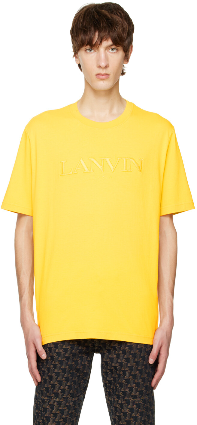 

Желтая футболка с вышивкой Lanvin