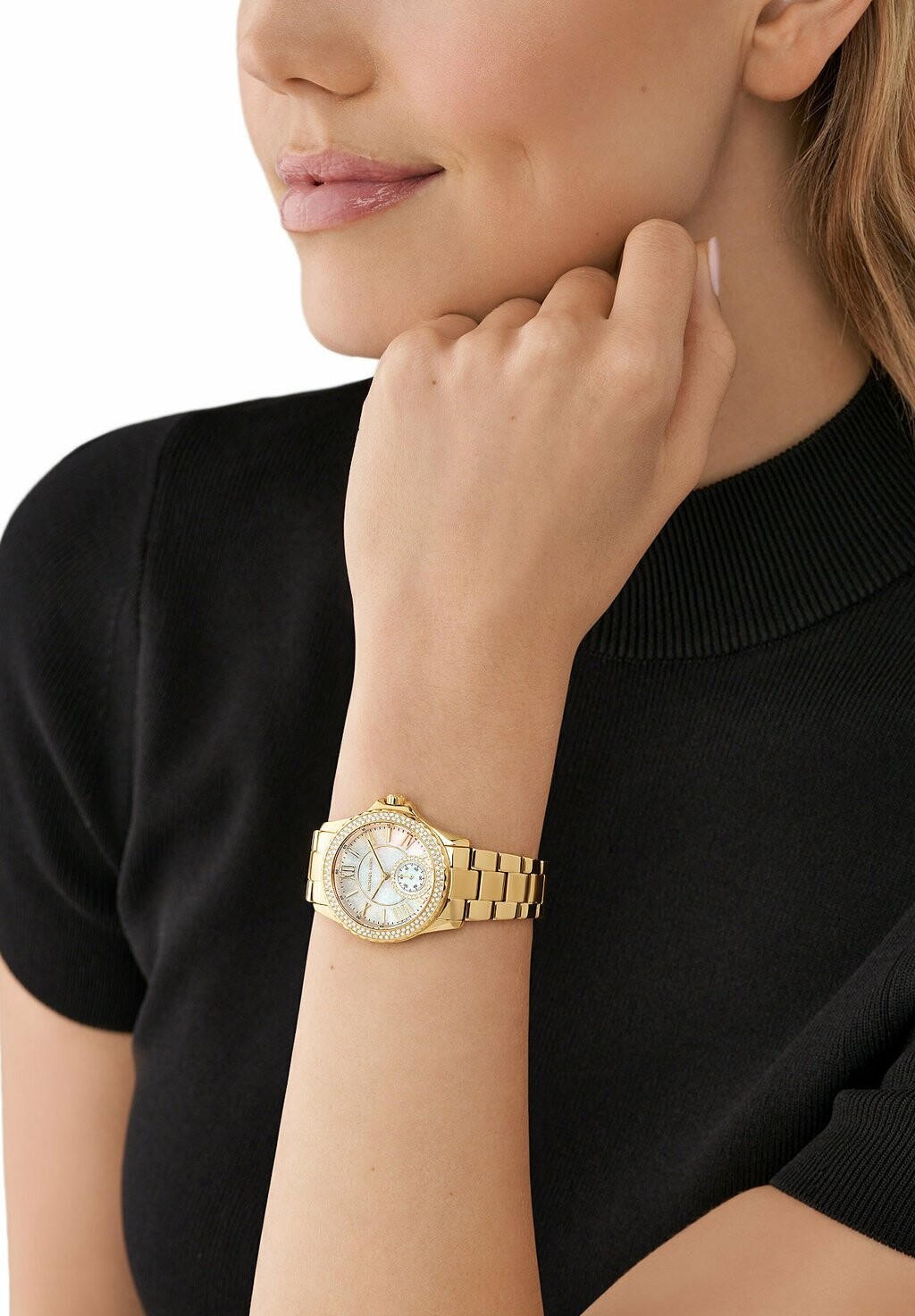 

Часы с хронографом Michael Kors, золотой