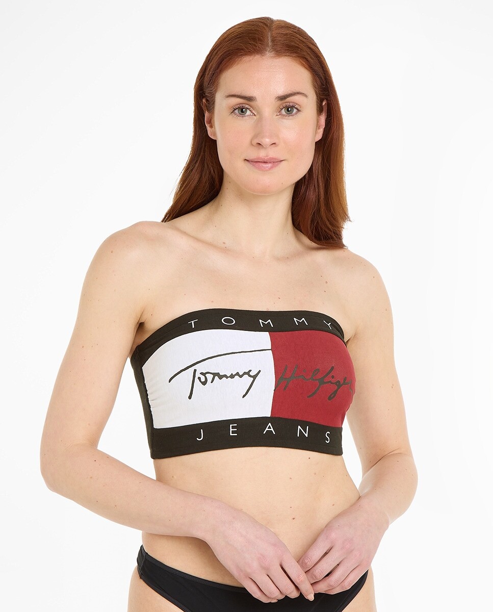 

Бюстгальтер-бандо с логотипом Heritage Tommy Hilfiger, мультиколор
