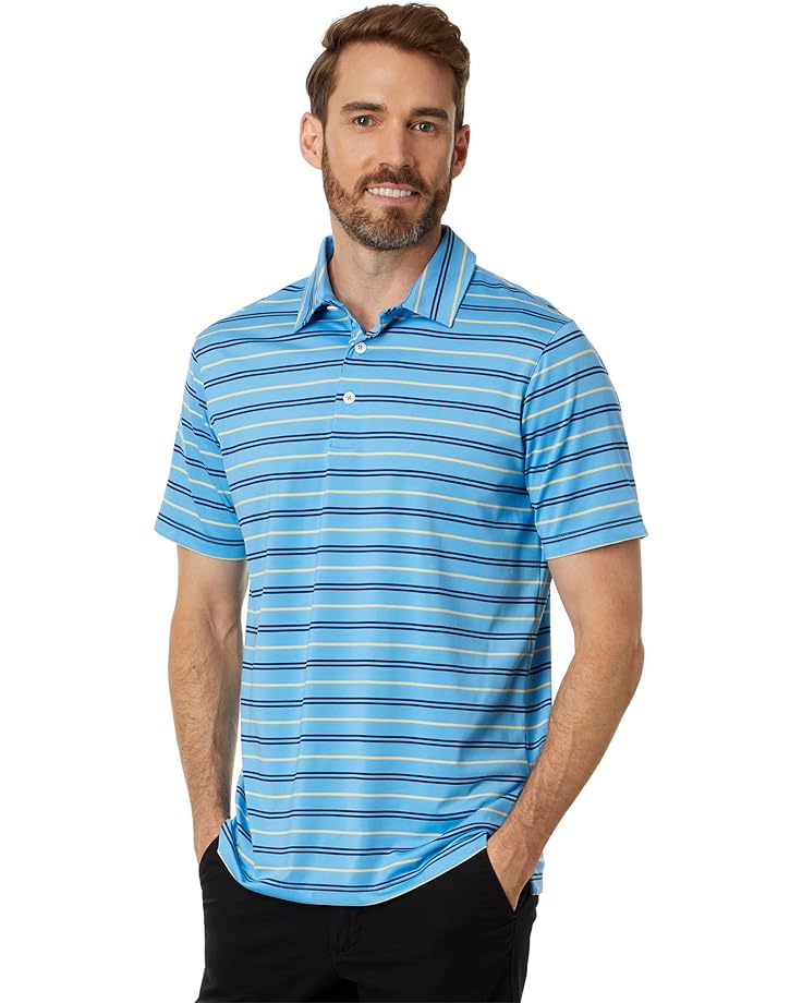 Поло PUMA Golf MATTR Striper, цвет Regal Blue/Navy Blazer футболка поло puma golf mattr paradise sl темно синий мультиколор